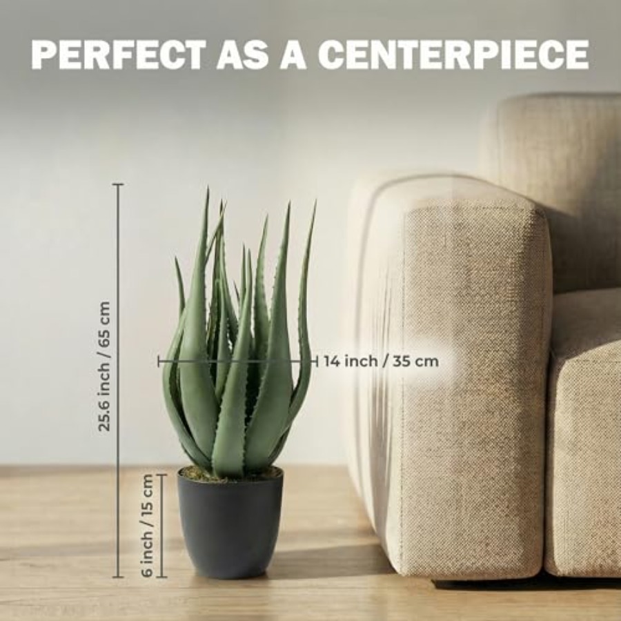 Large Potted Artificial Aloe V - Aloe Vera Pot avaliação e preço