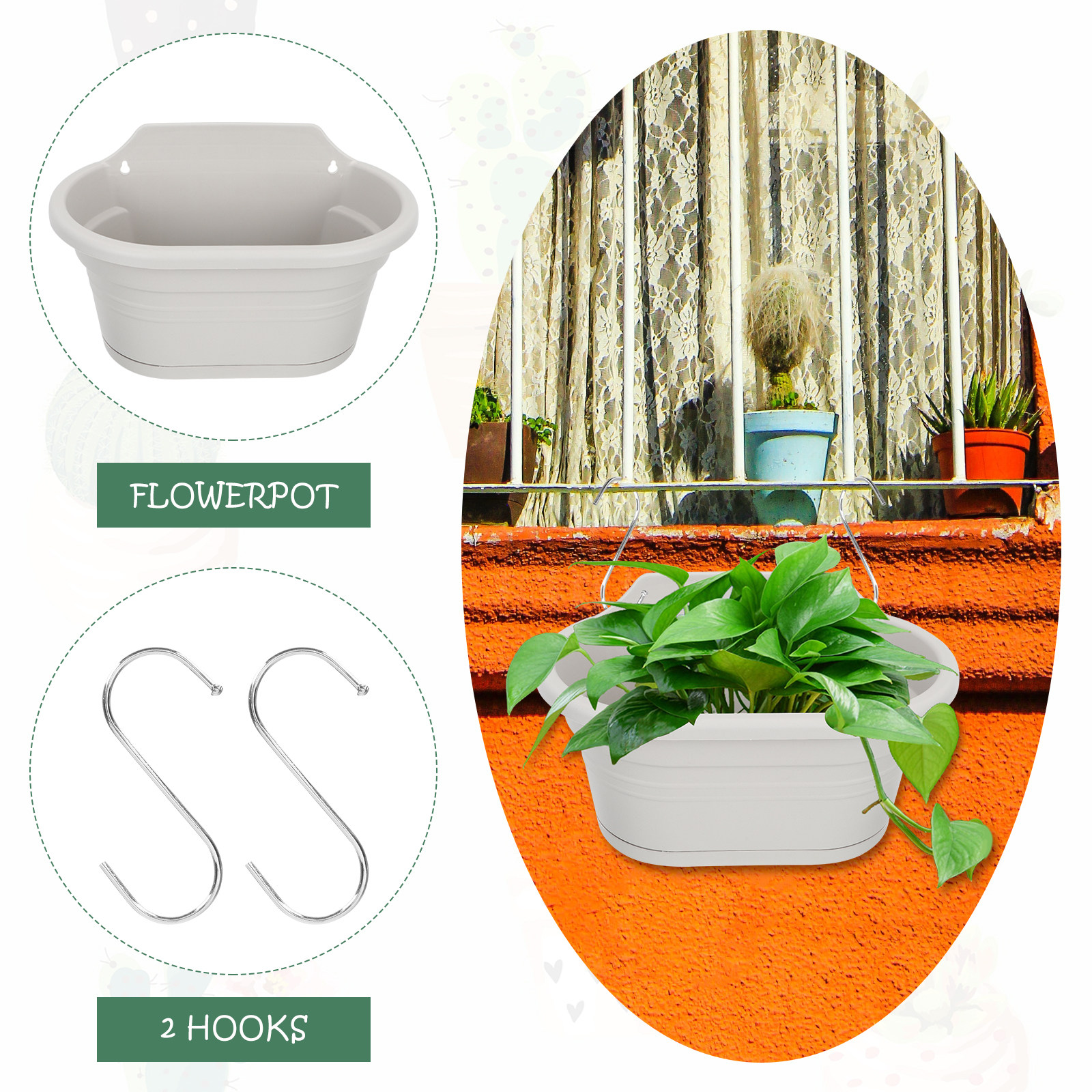 1Set Wall Hanging Flower Pot S - Spider Plant Hanging avaliação e preço