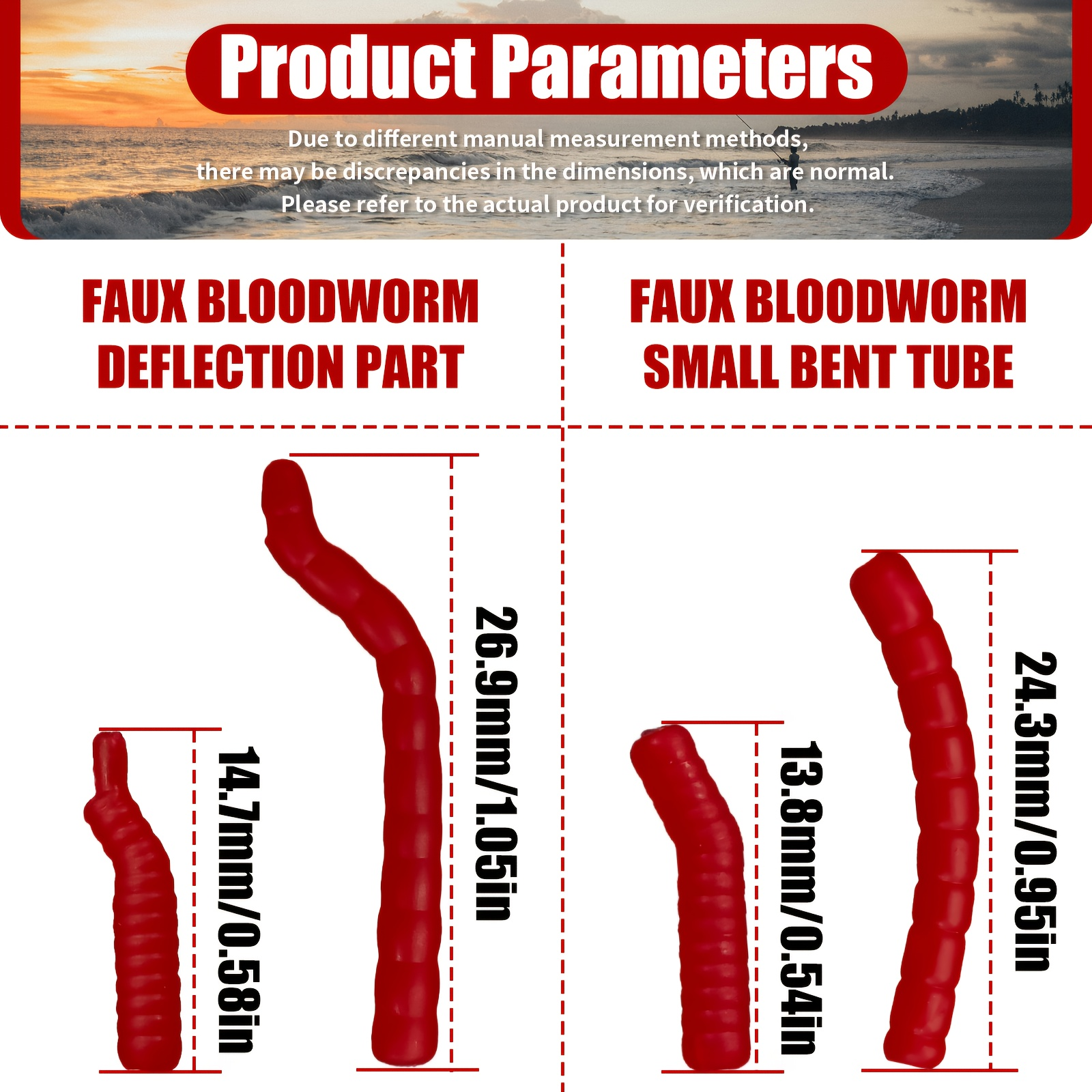 Red Artificial Bloodworm Hook  - Aglaonema Red avaliação e preço