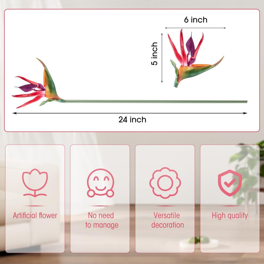 12 Pcs Bird of Paradise Artifi - Bird Paradise Strelitzia avaliação e preço