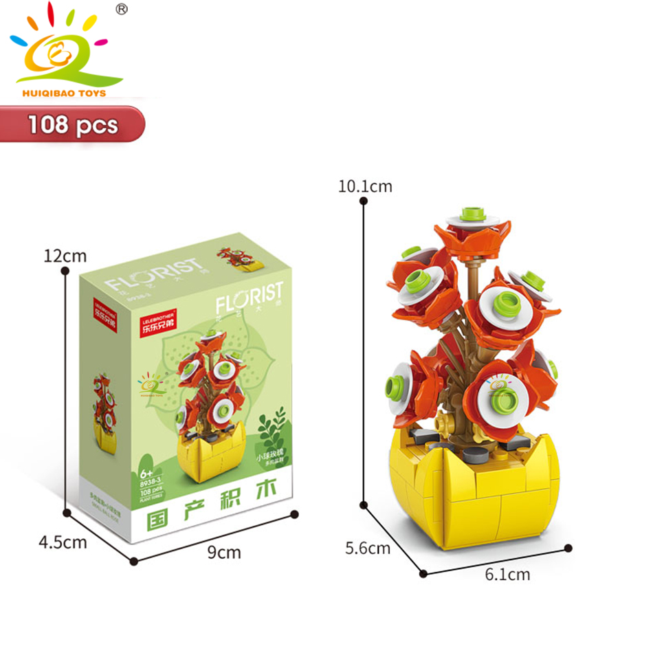HUIQIBAO MOC Flower Succulent  - Echeveria Succulent avaliação e preço
