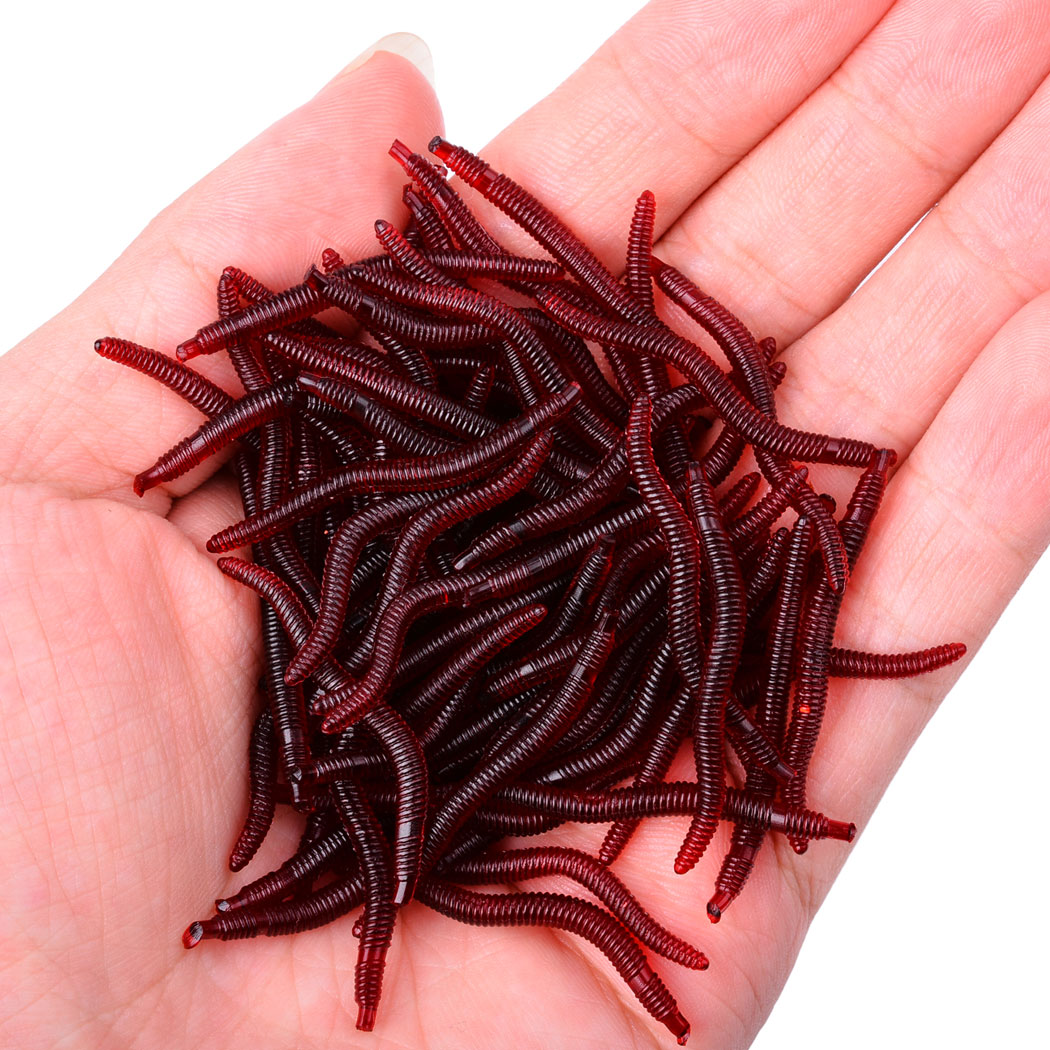 50pcs Lifelike Red Worm Soft L - Aglaonema Red avaliação e preço