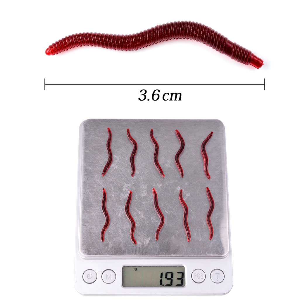 50pcs Lifelike Red Worm Soft L - Aglaonema Red avaliação e preço