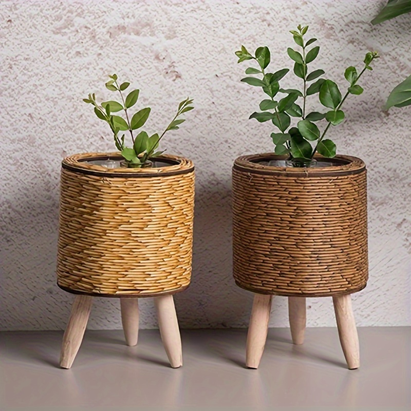 Charming Rustic Rattan Planter - Aloe Vera Pot avaliação e preço