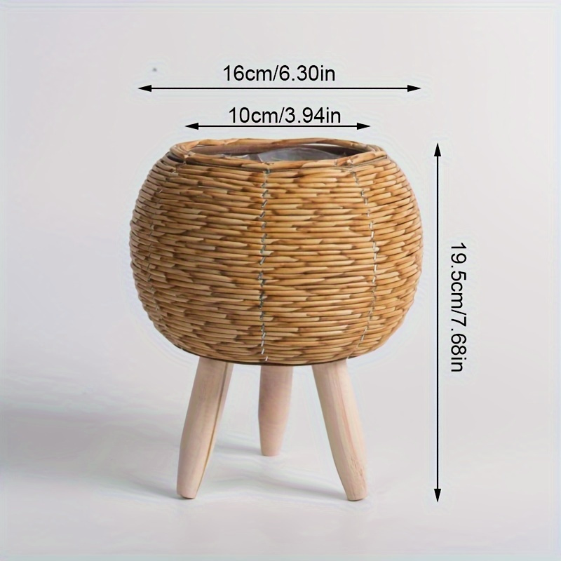 Charming Rustic Rattan Planter - Aloe Vera Pot avaliação e preço