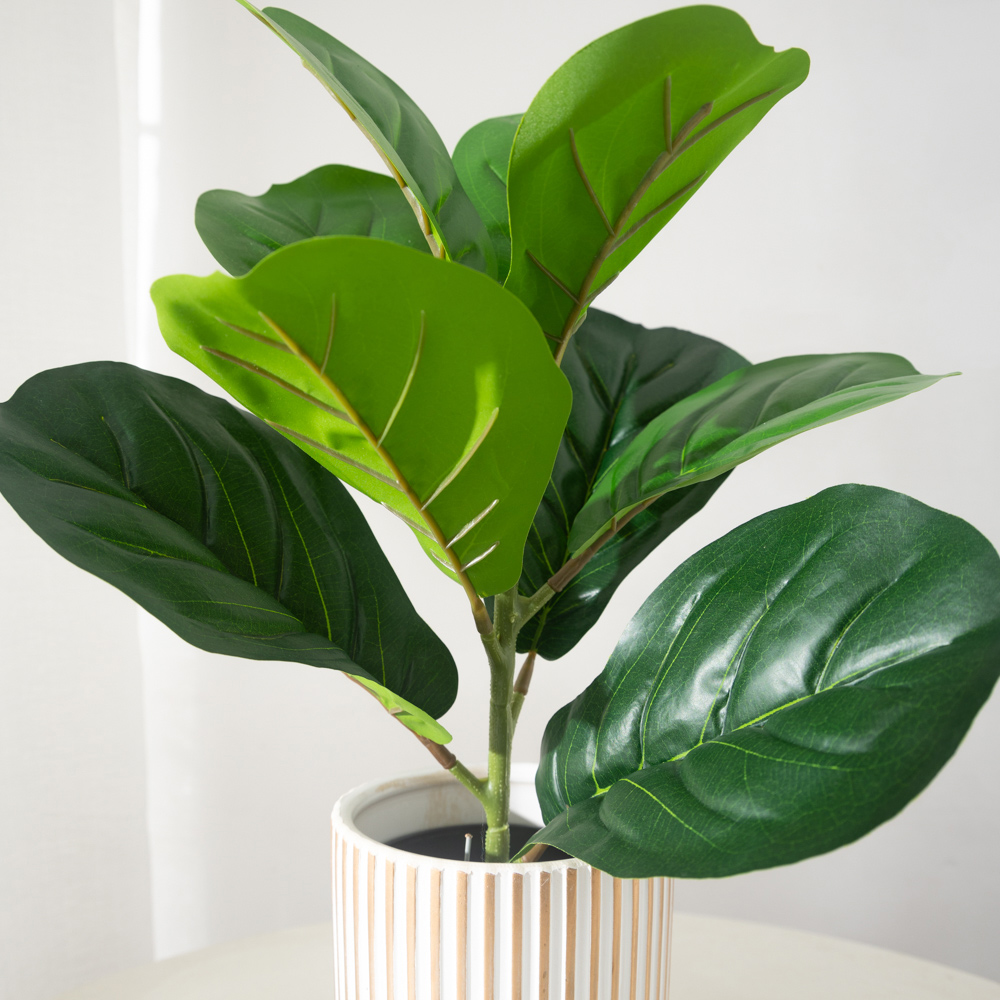 38cm 9 Forks Artificial Ficus  - Ficus Lyrata Tree avaliação e preço
