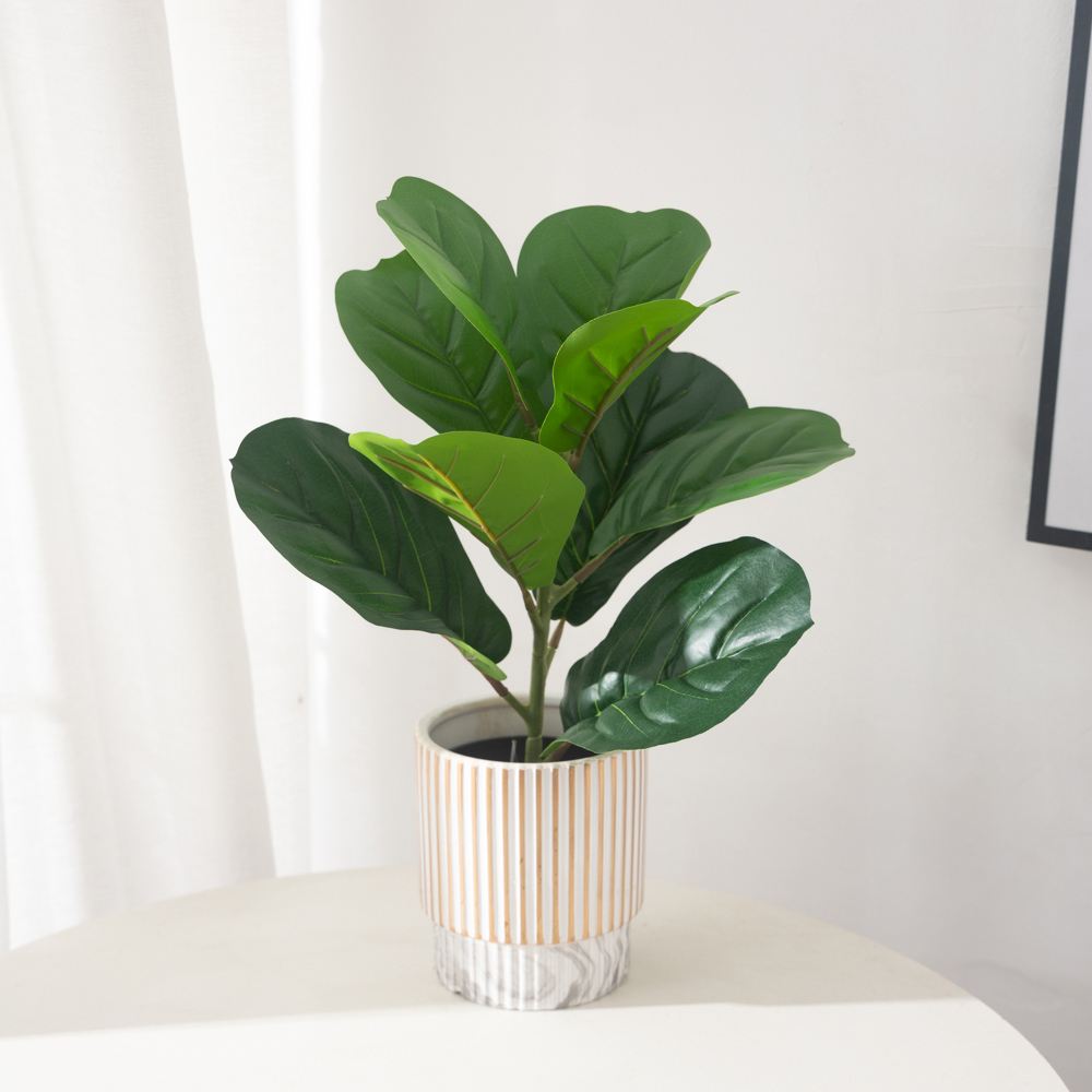 38cm 9 Forks Artificial Ficus  - Ficus Lyrata Tree avaliação e preço