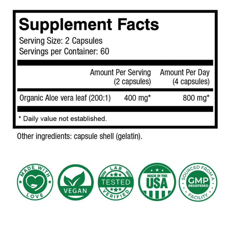Aloe Vera Capsules - Help Prom - Aloe Vera Pot avaliação e preço