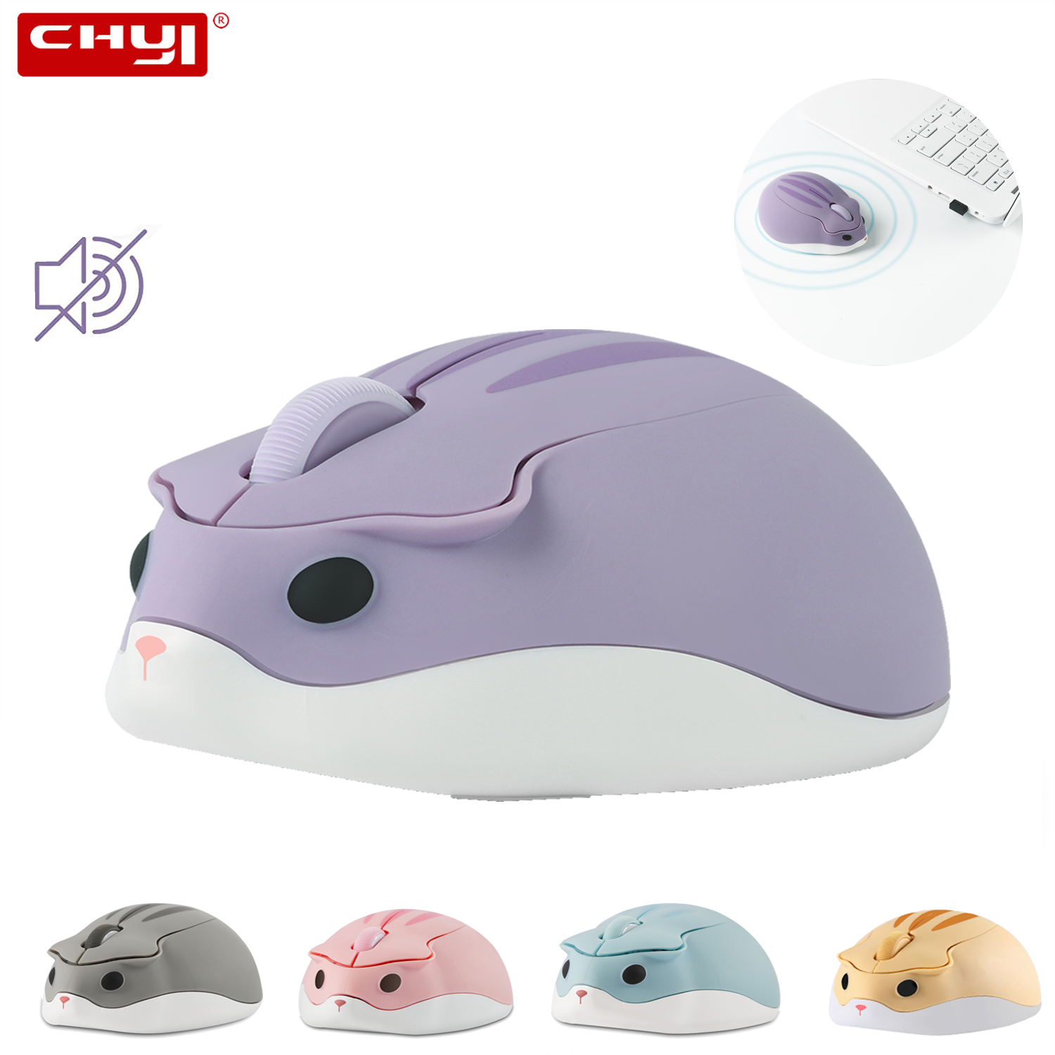 2.4G Wireless Mouse Purple Ham - Tradescantia Purple avaliação e preço