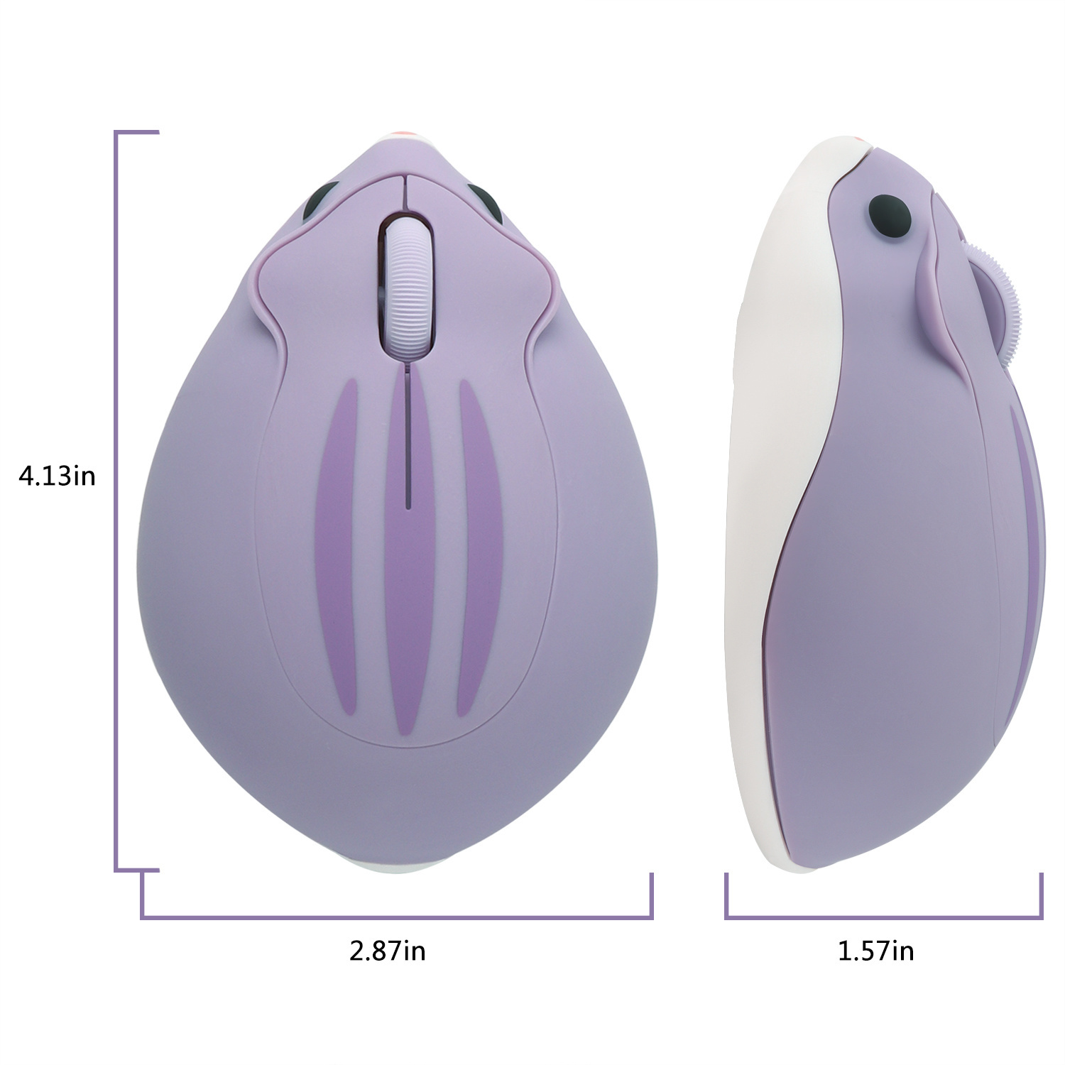 2.4G Wireless Mouse Purple Ham - Tradescantia Purple avaliação e preço