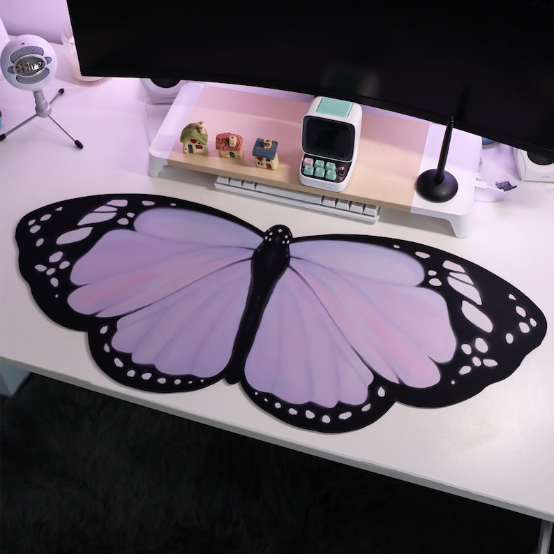 Purple Lilac Butterfly Deskmat - Tradescantia Purple avaliação e preço
