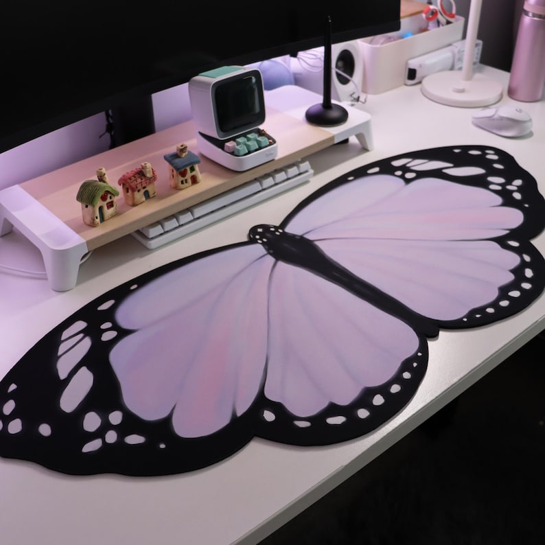 Purple Lilac Butterfly Deskmat - Tradescantia Purple avaliação e preço