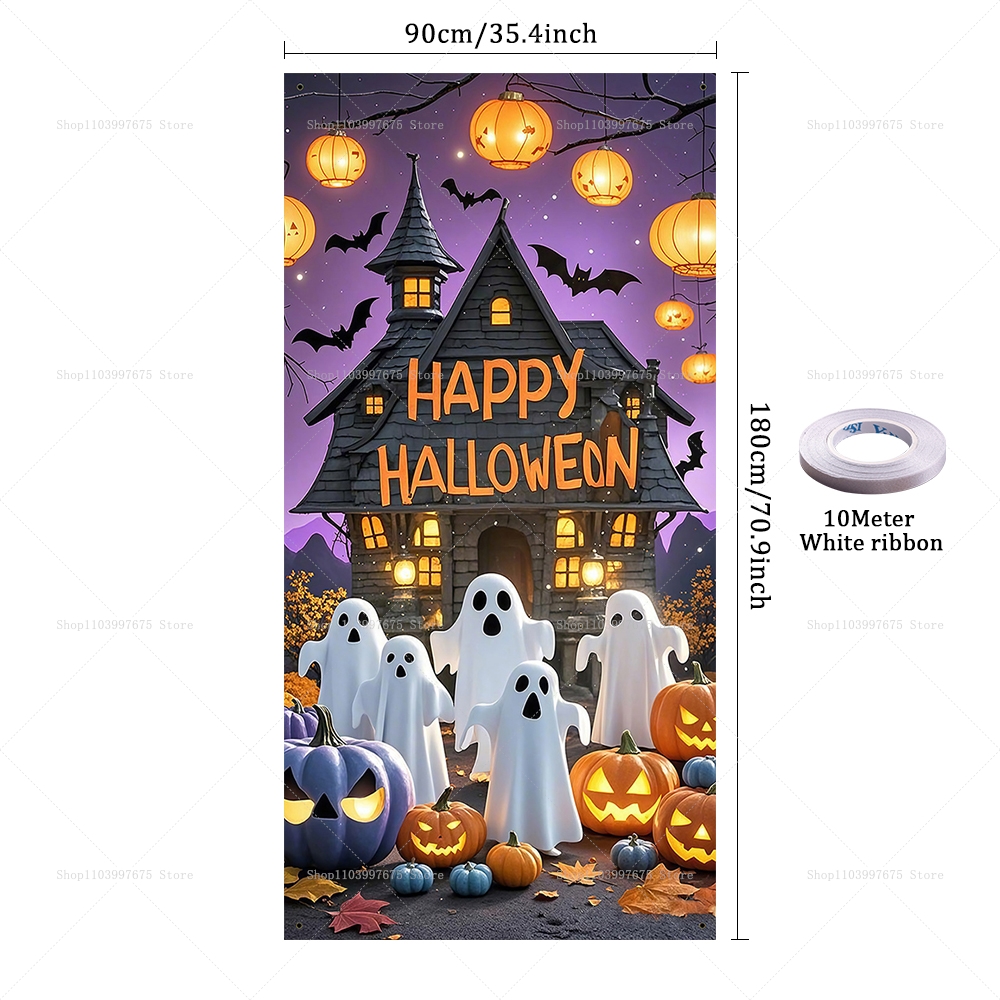 Happy Halloween Door Banner Ev - Spider Plant Hanging avaliação e preço