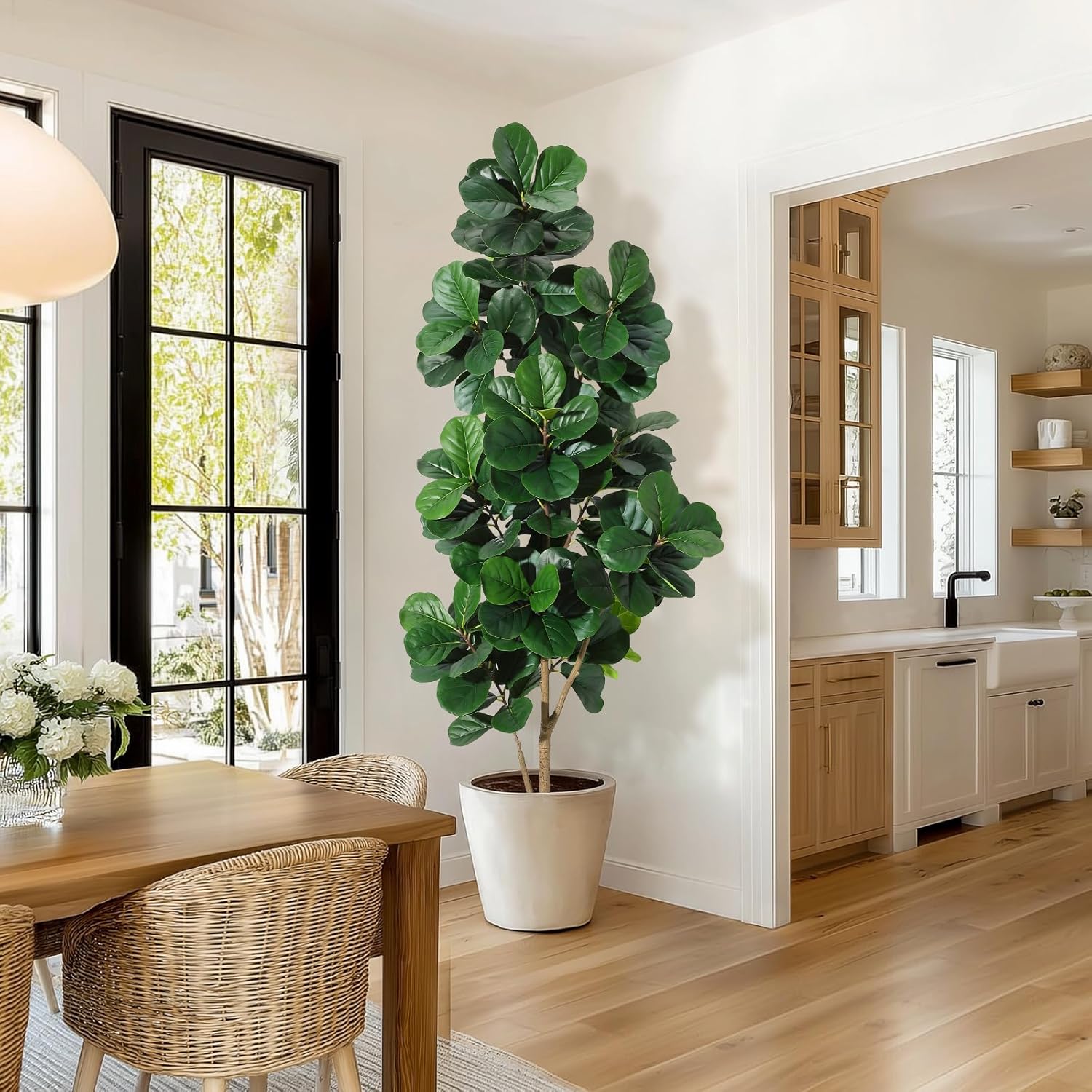 4-7 FT Fiddle Leaf Fig Tree Ar - Ficus Lyrata Tree avaliação e preço