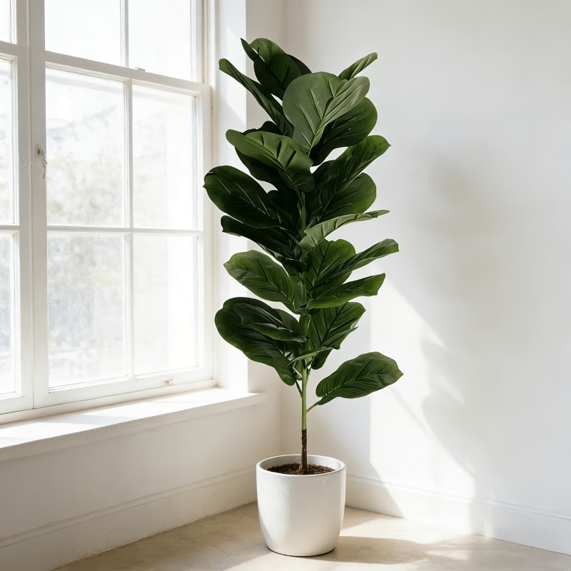 1Pc 100cm Artificial Ficus Lyr - Ficus Lyrata Tree avaliação e preço