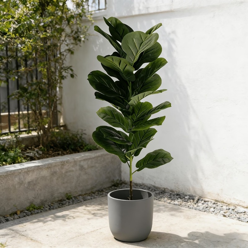 1Pc 100cm Artificial Ficus Lyr - Ficus Lyrata Tree avaliação e preço