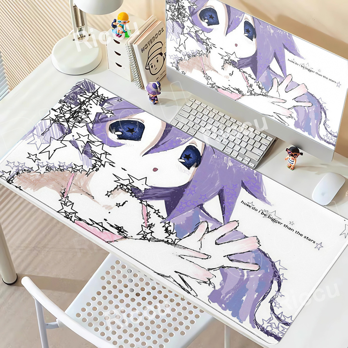 Purple Anime Girls Large Mouse - Tradescantia Purple avaliação e preço