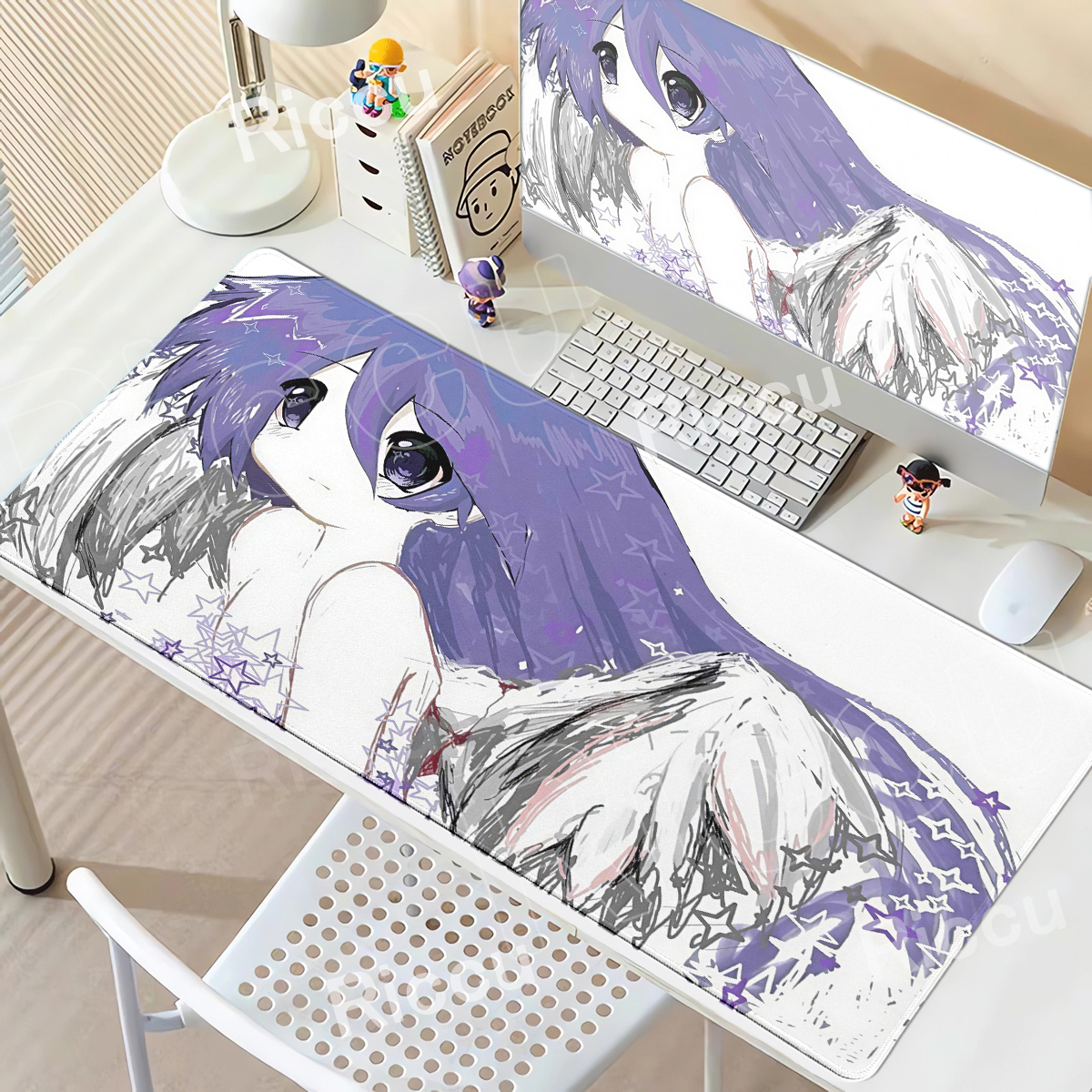 Purple Anime Girls Large Mouse - Tradescantia Purple avaliação e preço