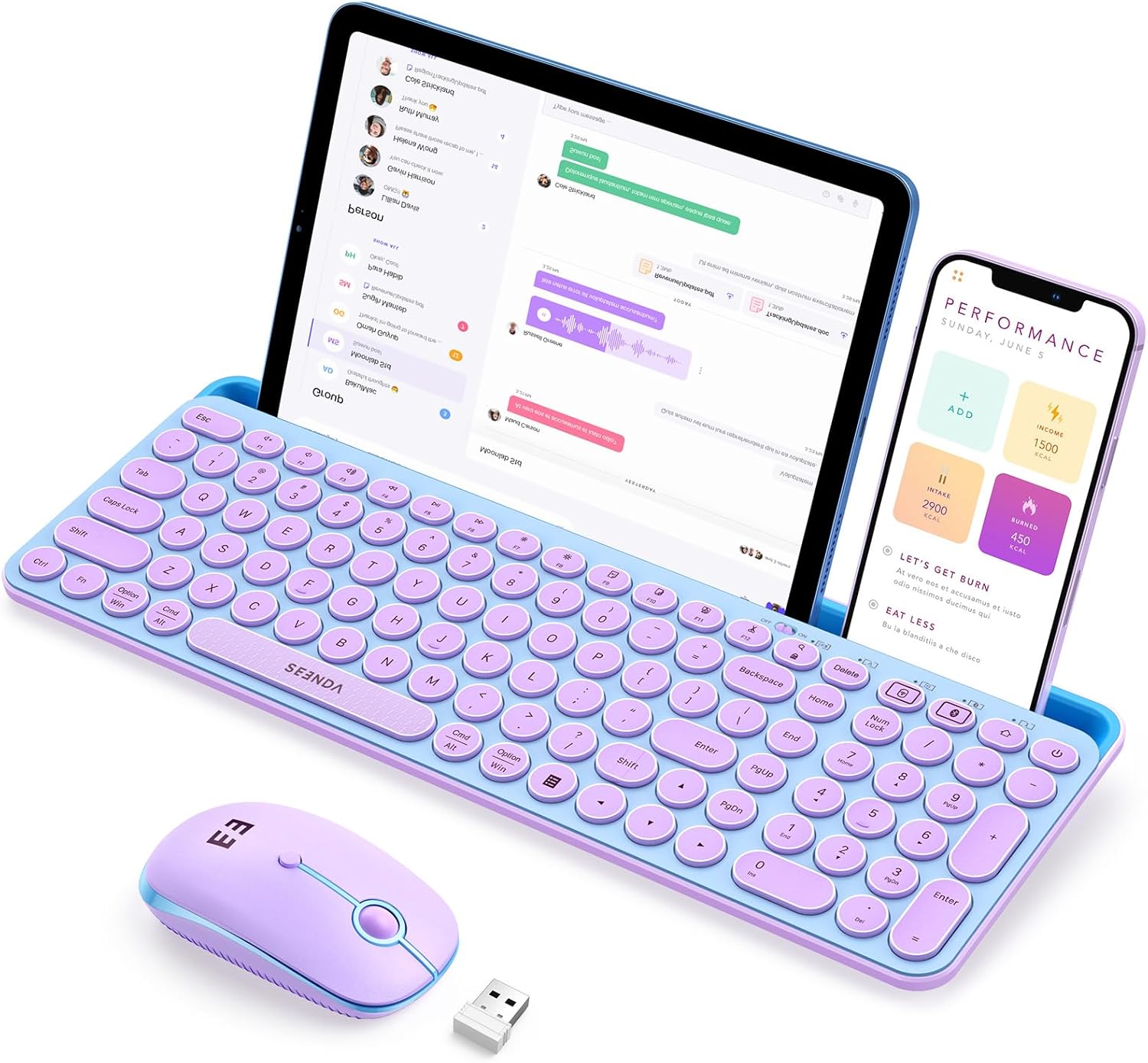 Wireless Keyboard and Mouse Co - Tradescantia Purple avaliação e preço
