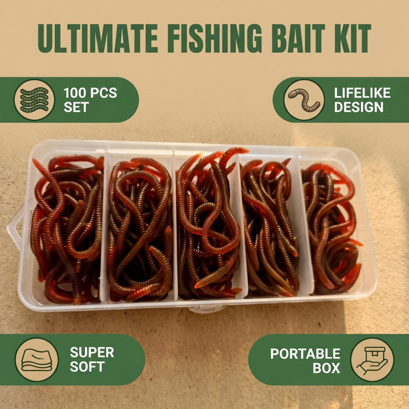 100pcs Soft Lure Bass Bream Bl - Aglaonema Red avaliação e preço
