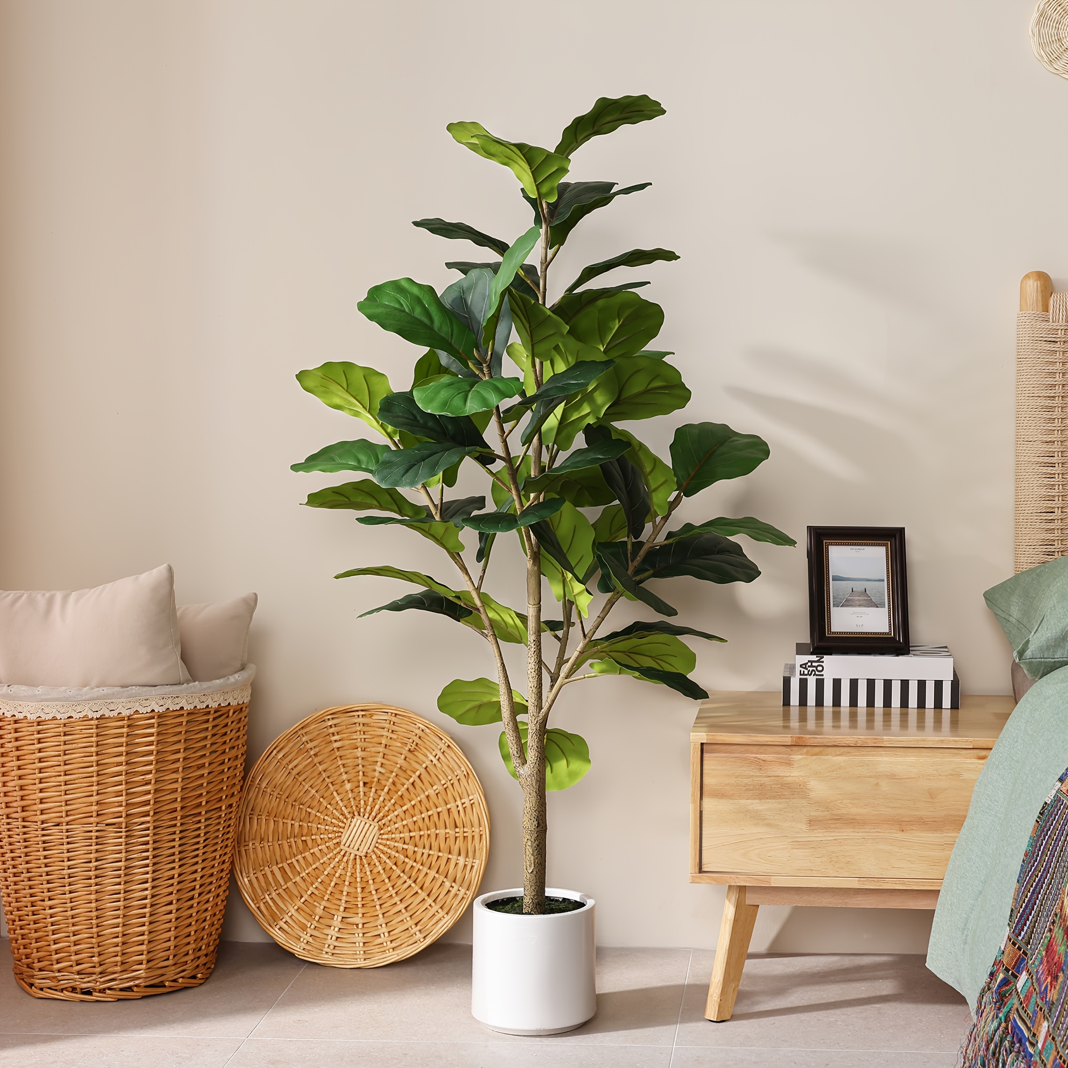 4.5ft Realistic Artificial Fid - Ficus Lyrata Tree avaliação e preço