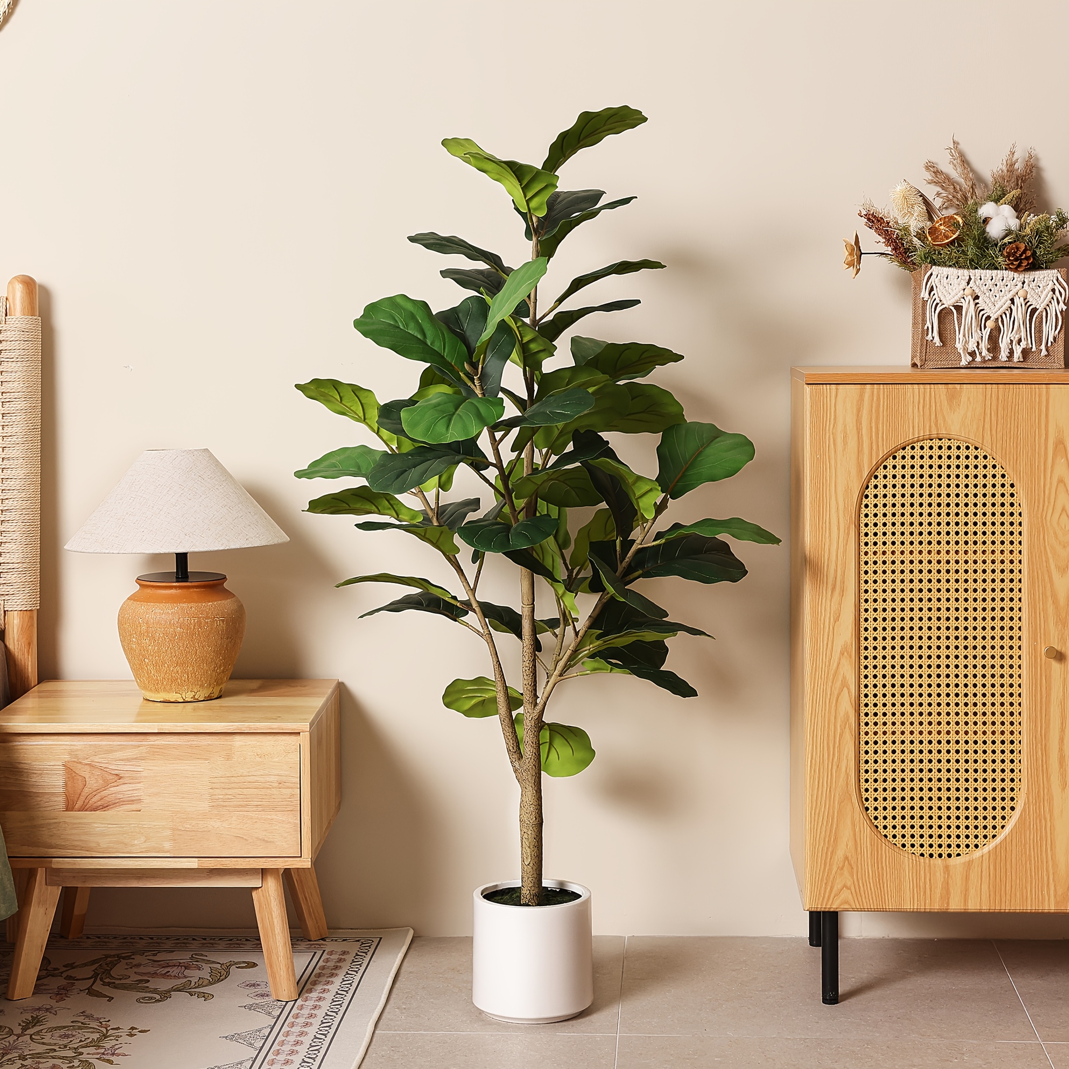 4.5ft Realistic Artificial Fid - Ficus Lyrata Tree avaliação e preço