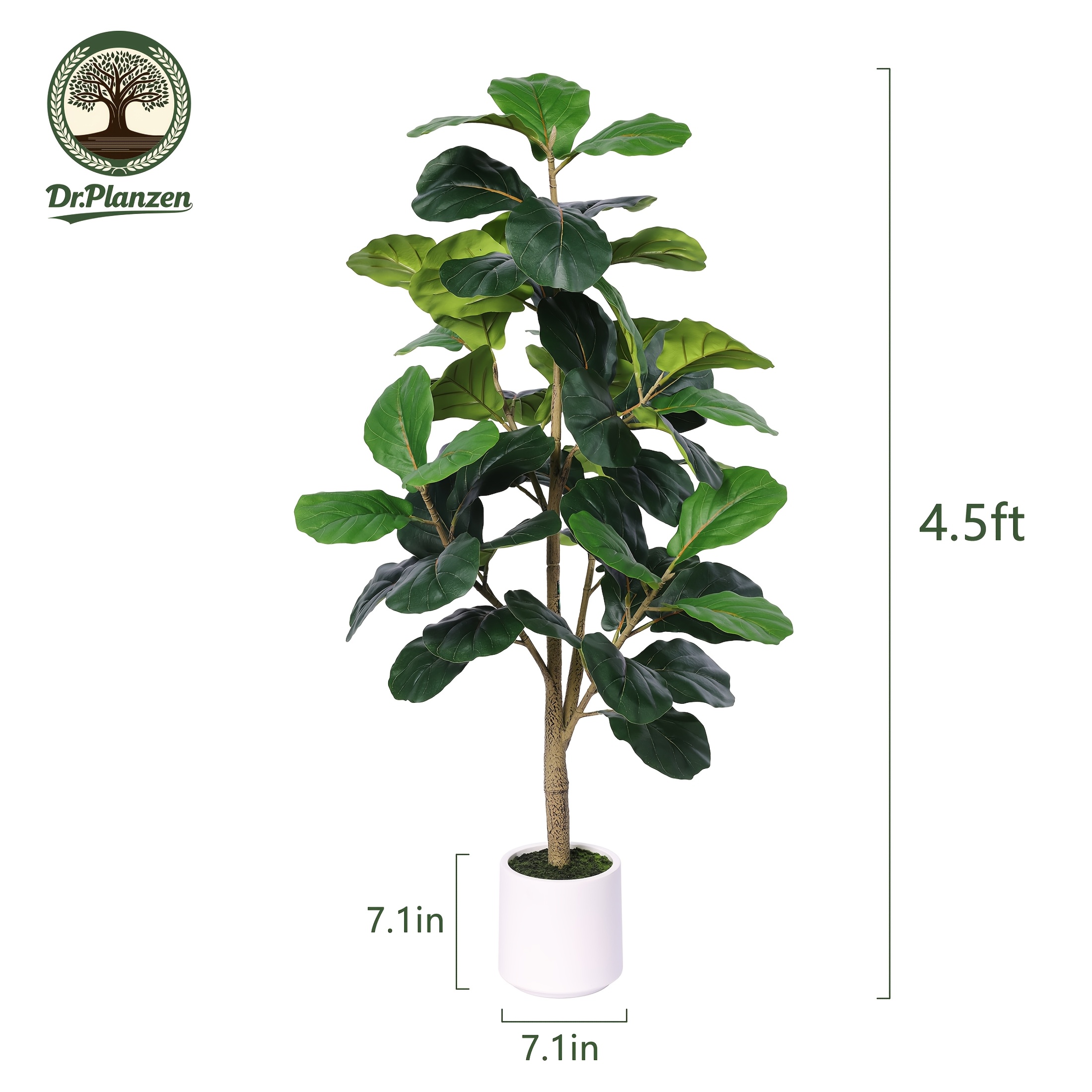 4.5ft Realistic Artificial Fid - Ficus Lyrata Tree avaliação e preço