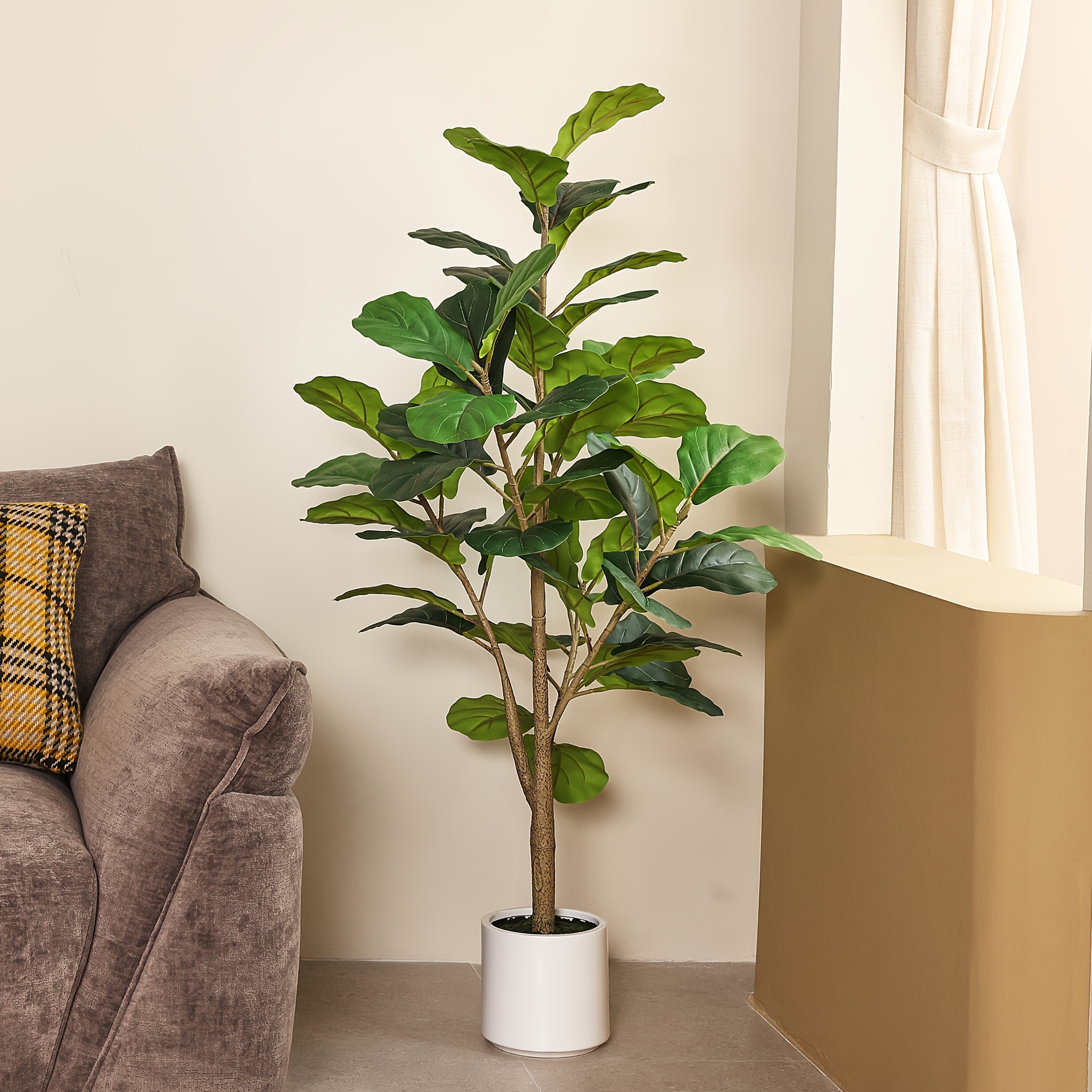 4.5ft Realistic Artificial Fid - Ficus Lyrata Tree avaliação e preço