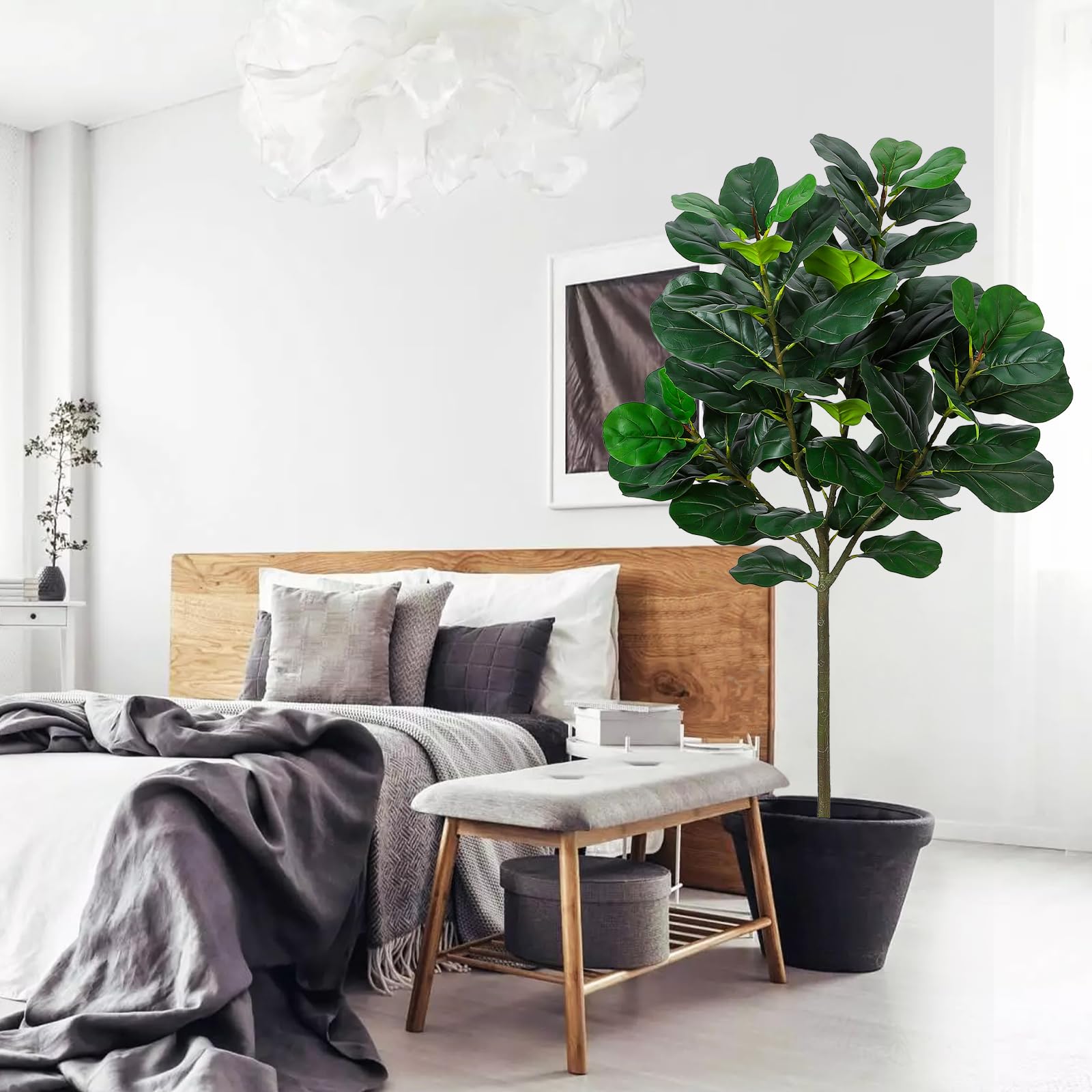GlowSol 5.2 Ft Artificial Fidd - Ficus Lyrata Tree avaliação e preço