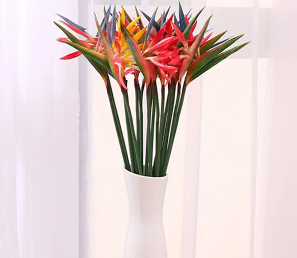 8PCS Artificial Flowers Streli - Bird Paradise Strelitzia avaliação e preço