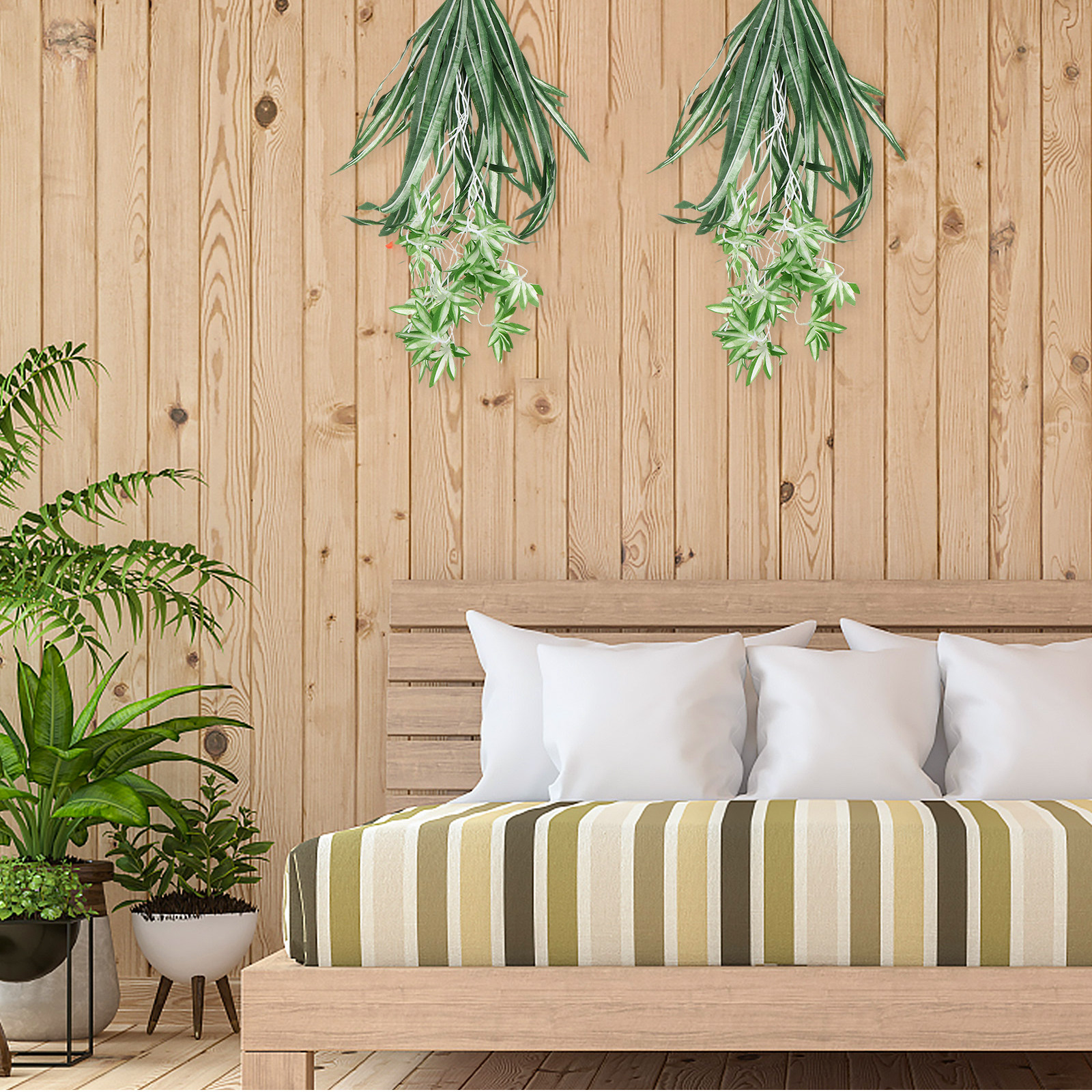 1Pcs Realistic Artificial Chlo - Spider Plant Hanging avaliação e preço