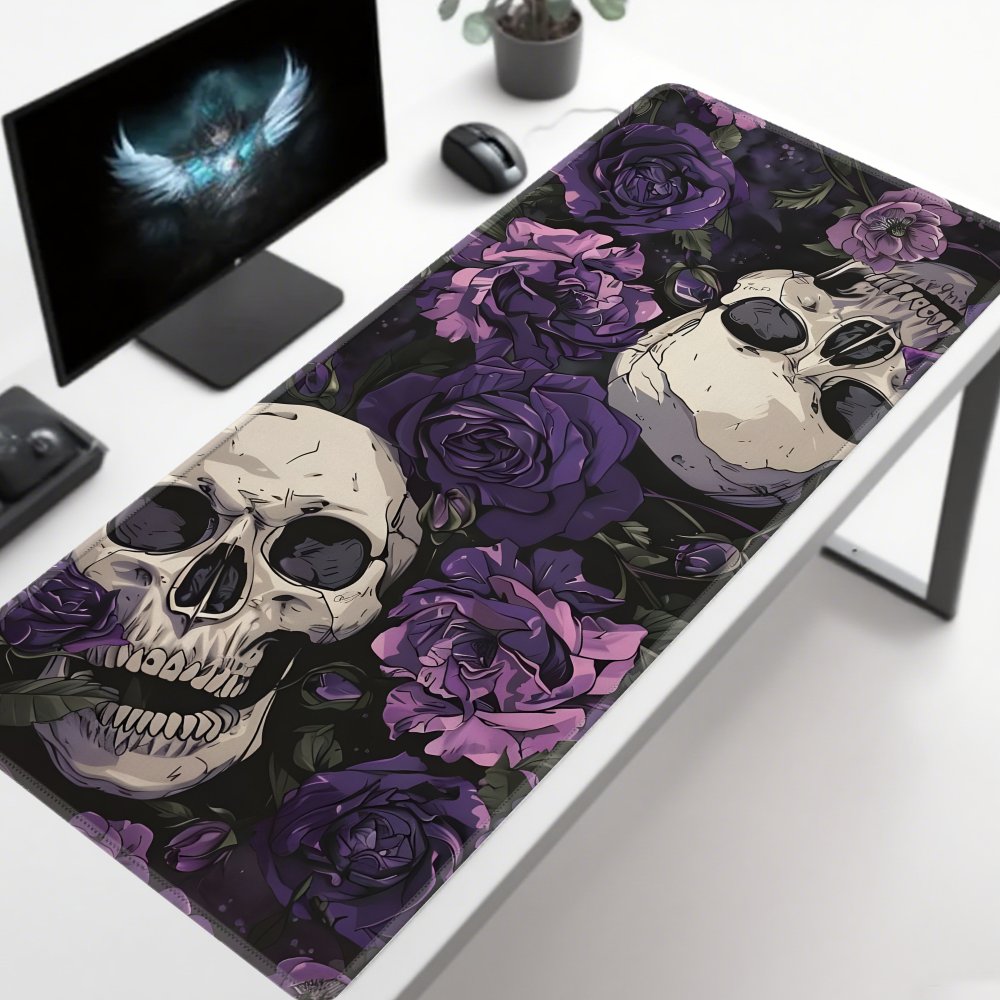 Gothic skull and purple flower - Tradescantia Purple avaliação e preço