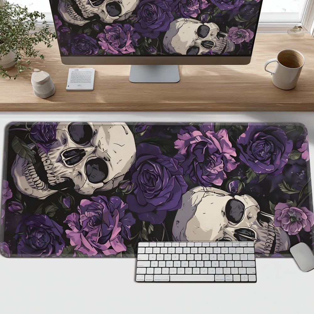 Gothic skull and purple flower - Tradescantia Purple avaliação e preço