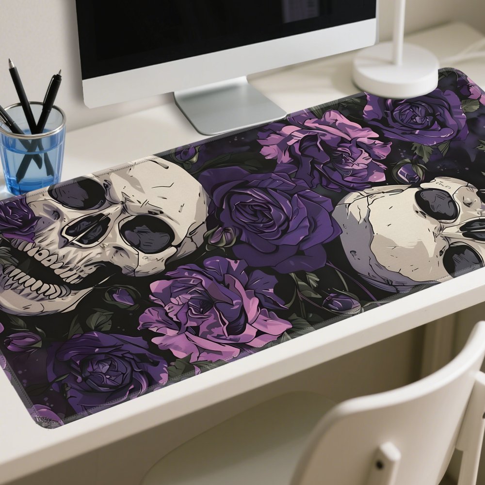 Gothic skull and purple flower - Tradescantia Purple avaliação e preço
