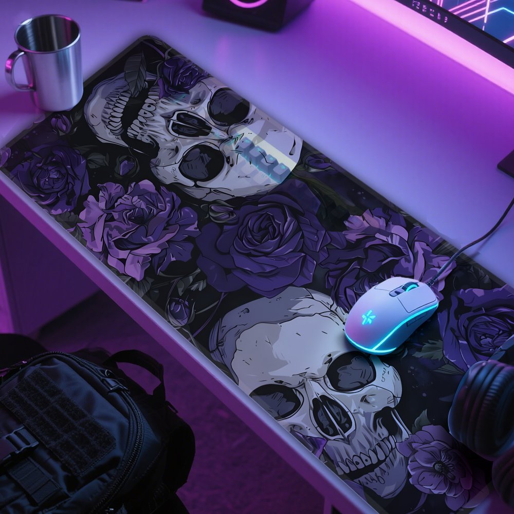 Gothic skull and purple flower - Tradescantia Purple avaliação e preço