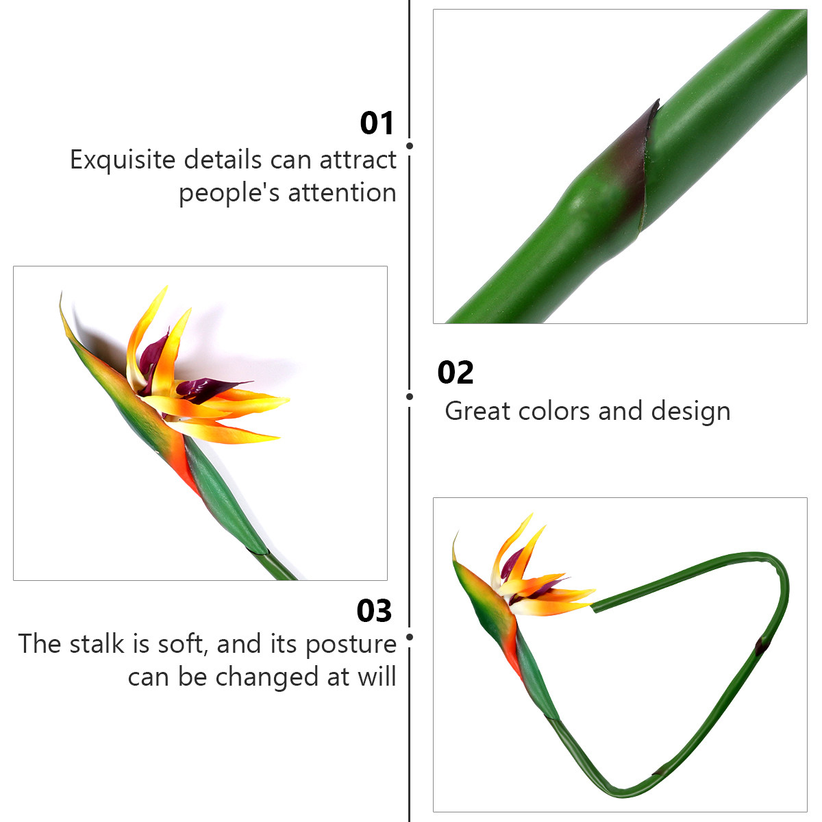 Real Touch Artificial Bird of  - Bird Paradise Strelitzia avaliação e preço